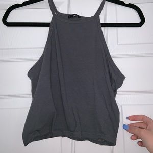 Grey Crop Top